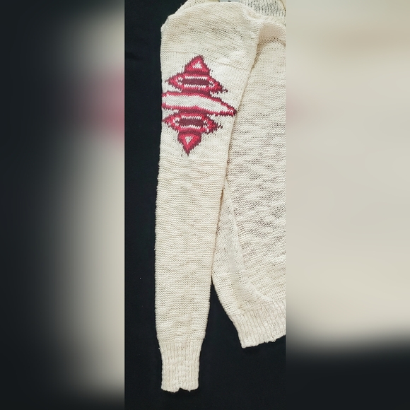 🎉HP🎉 BKE Open Weave Aztec Flyaway Cardigan, with Fringe Detail - Picture 3 of 7